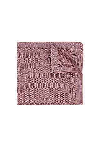 Knitted Dusky Pink Pocket Square