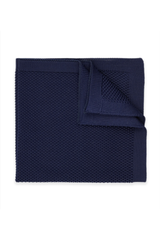 Knitted Navy Pocket Square
