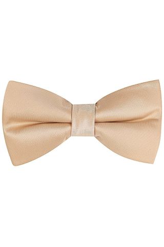 Plain pastel gold satin classic mens bow tie