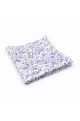 Dusky Blue floral cotton classic mens tie & pocket square set