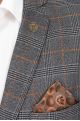 Marc Darcy Jenson Grey Tan Check Two Piece Suit 