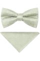 Paisley Pastel green satin classic mens  bow tie & pocket square set 