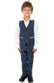 Marc Darcy Kids Boys Dion Blue Check Tweed Three piece Suit