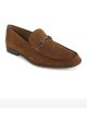 Roamers tan slip on casual suede loafer 