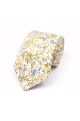 Yellow floral cotton classic mens tie & pocket square set