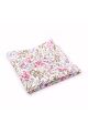 Fuchsia floral cotton classic mens tie & pocket square set