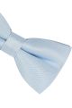 Plain pastel blue satin classic mens bow tie