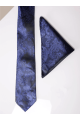 Marc Darcy Blue Paisley Lining tie, pocket square set