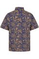 Navy & Gold Paisley Floral Short Sleeve Shirt