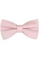 Plain pastel pink satin classic mens bow tie