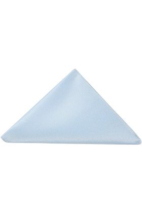 Plain Pastel blue satin pocket square 