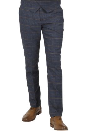 Marc Darcy Jenson Marine Check Suit Trousers 