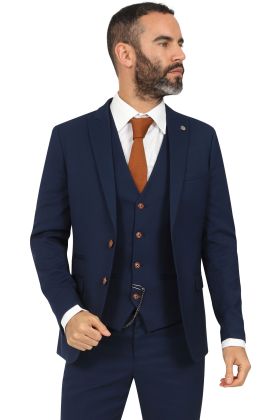 Marc Darcy Max Royal Jacket with Contrast Buttons  