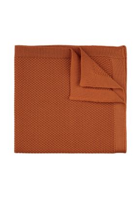 Knitted Rust Pocket Square 