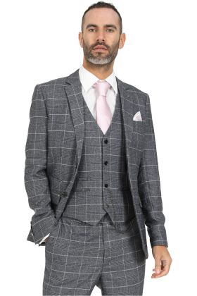 Jenson Samuel Oxford Grey Check Suit Jacket 