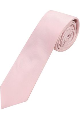 Plain Pastel pink satin classic mens tie 