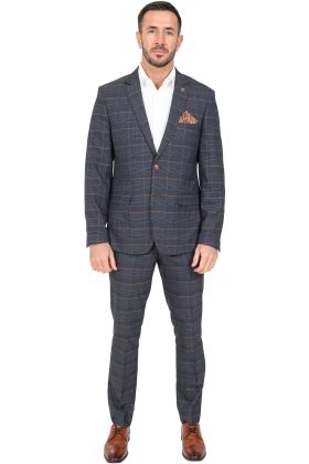 Marc Darcy Jenson Marine Check Two Piece Suit 