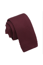 Jenson Samuel Wine Knitted neck tie 