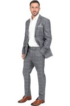Jenson Samuel Oxford Grey Check Two Piece Suit  