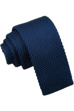 Jenson Samuel Navy Knitted neck tie 