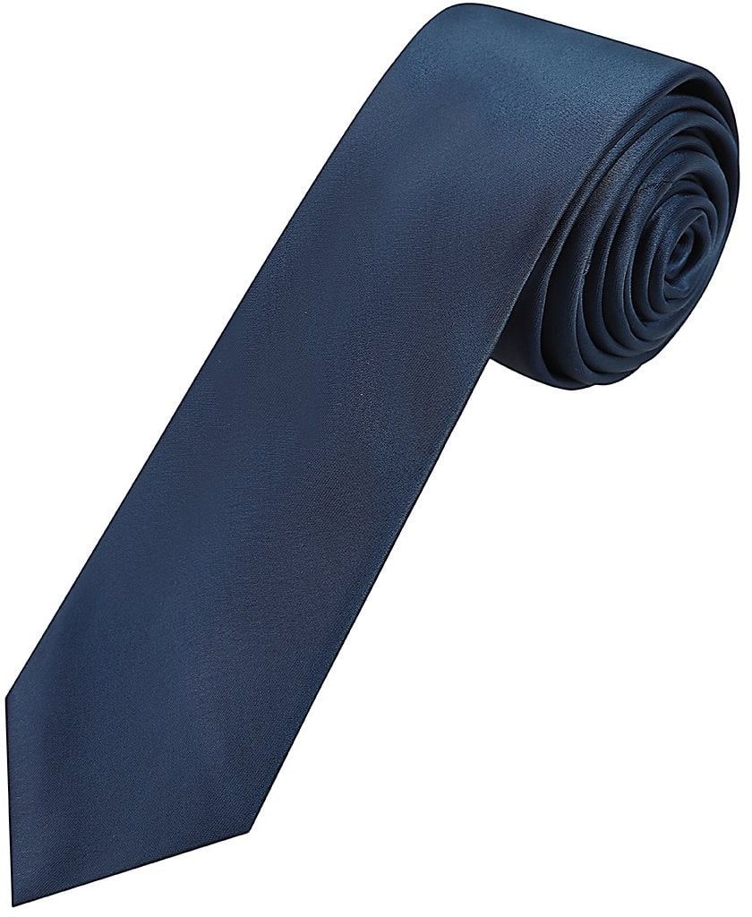 Plain Navy satin classic mens tie