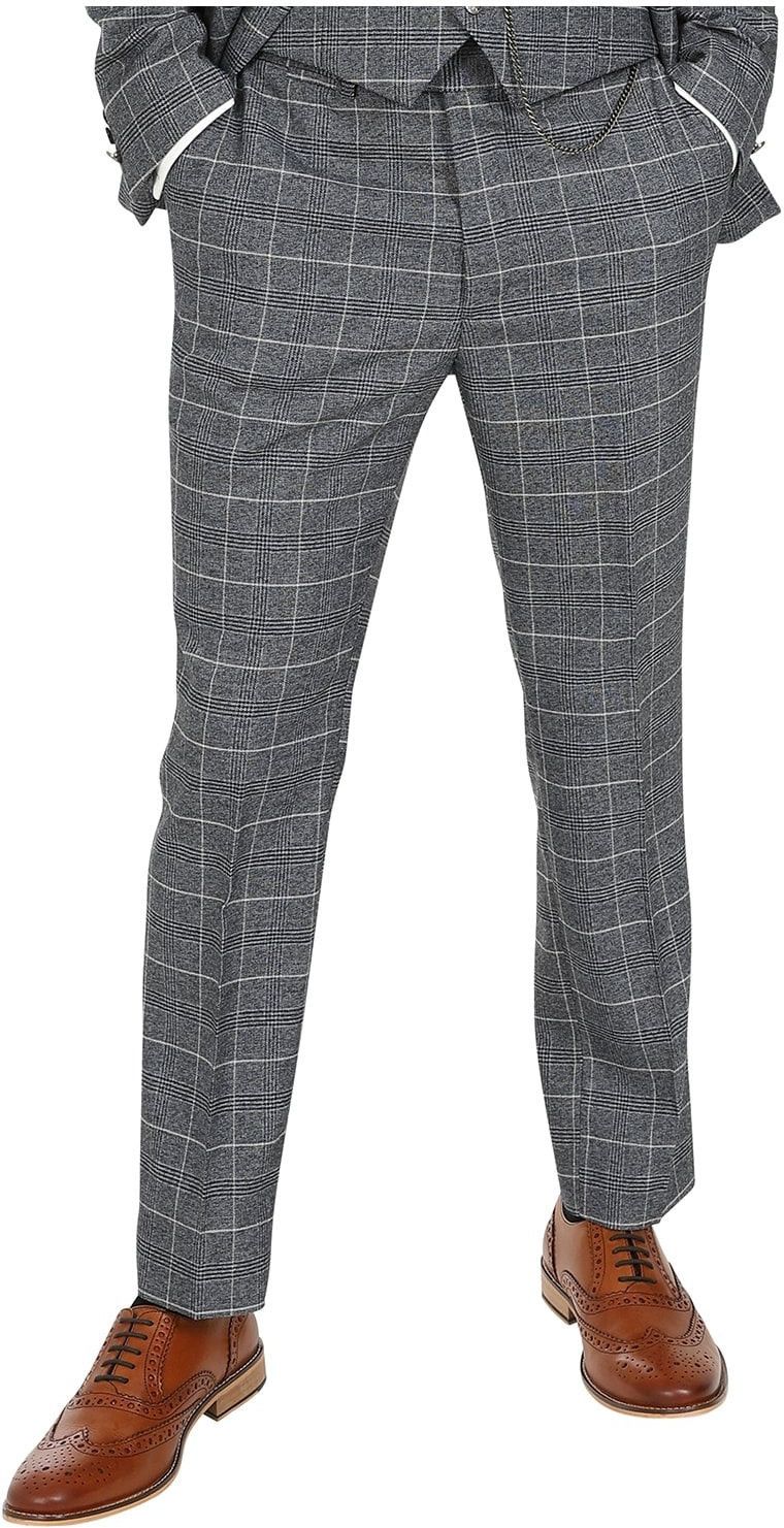 Jenson Samuel Oxford Grey Check Trousers