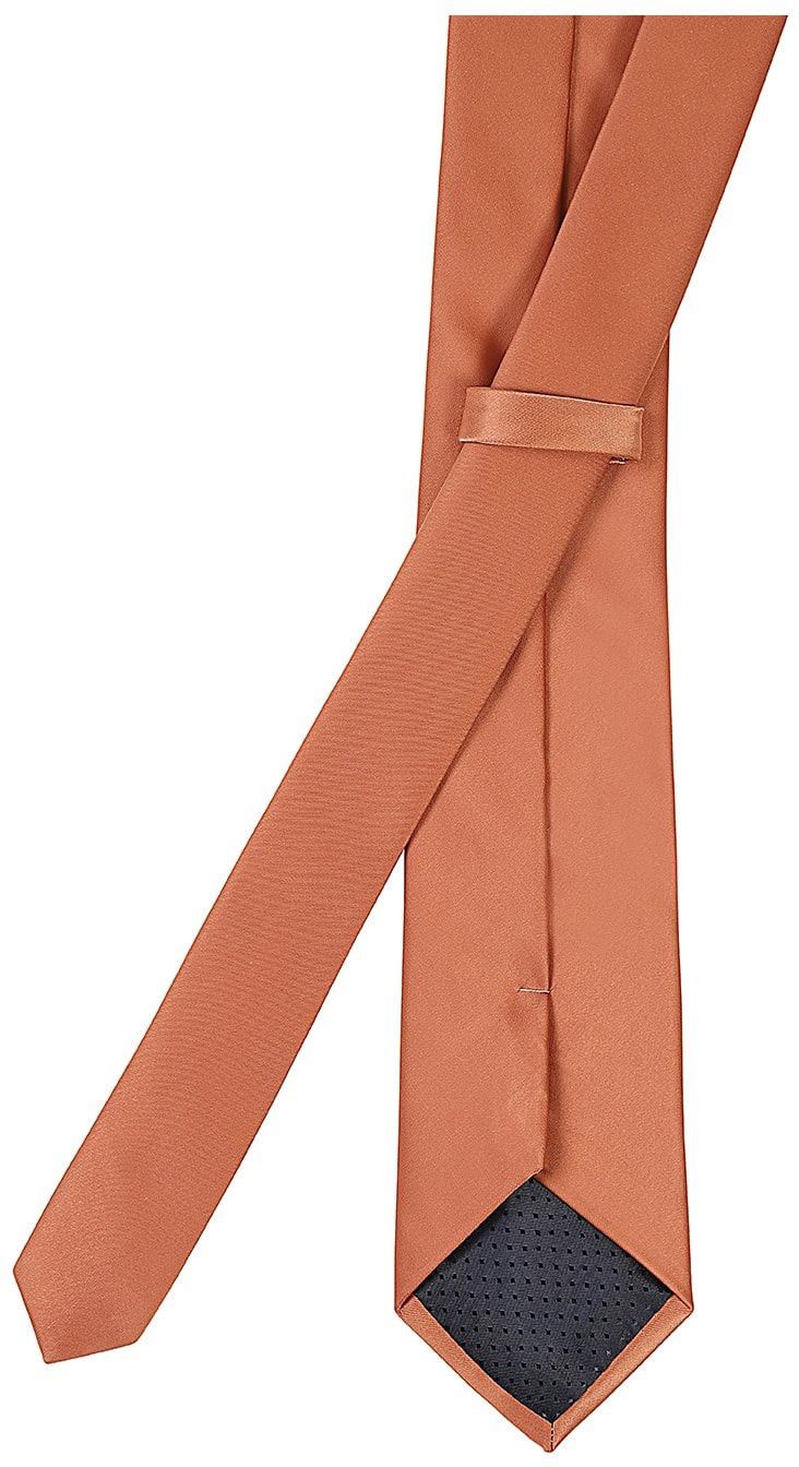 Plain Copper satin classic mens tie