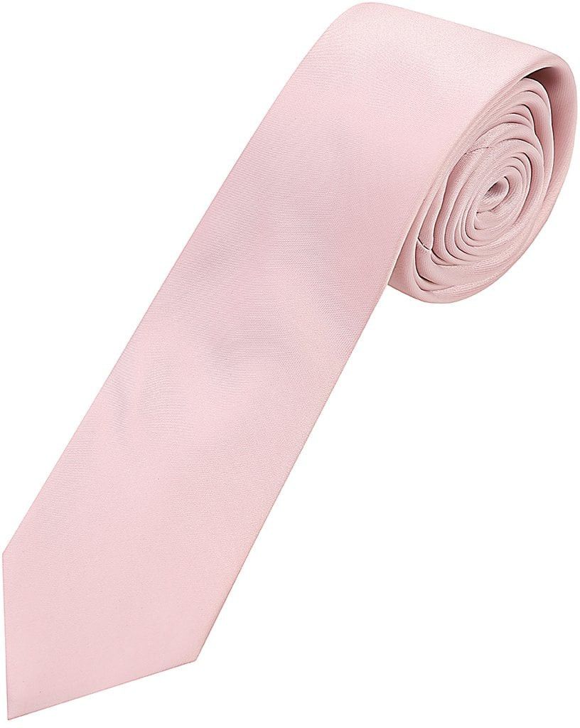 Plain Pastel pink satin classic mens tie