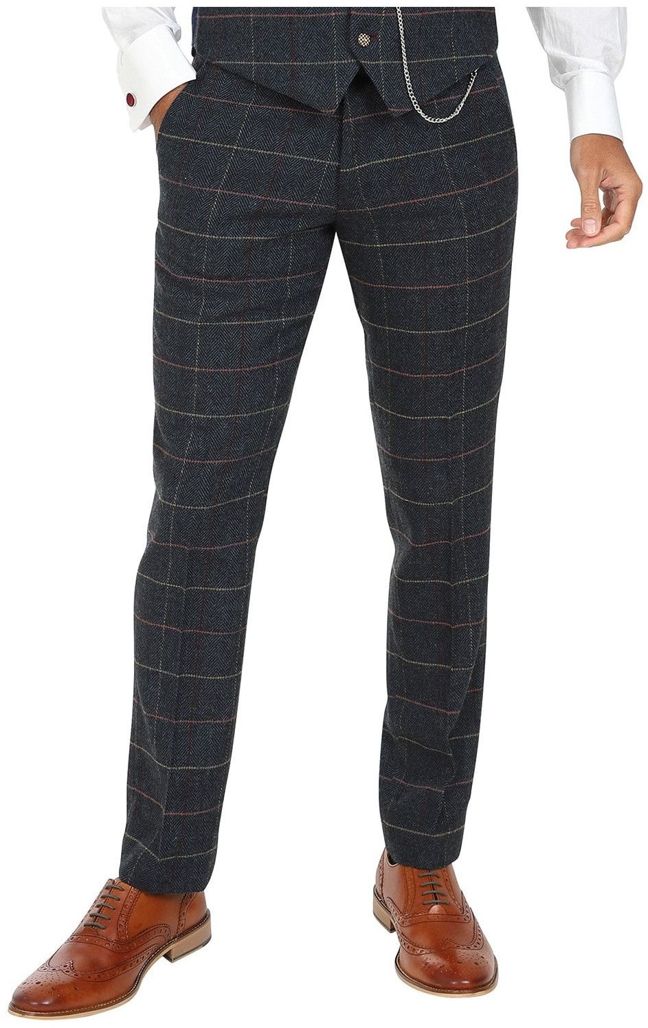 Marc Darcy Eton Check Tweed Trousers