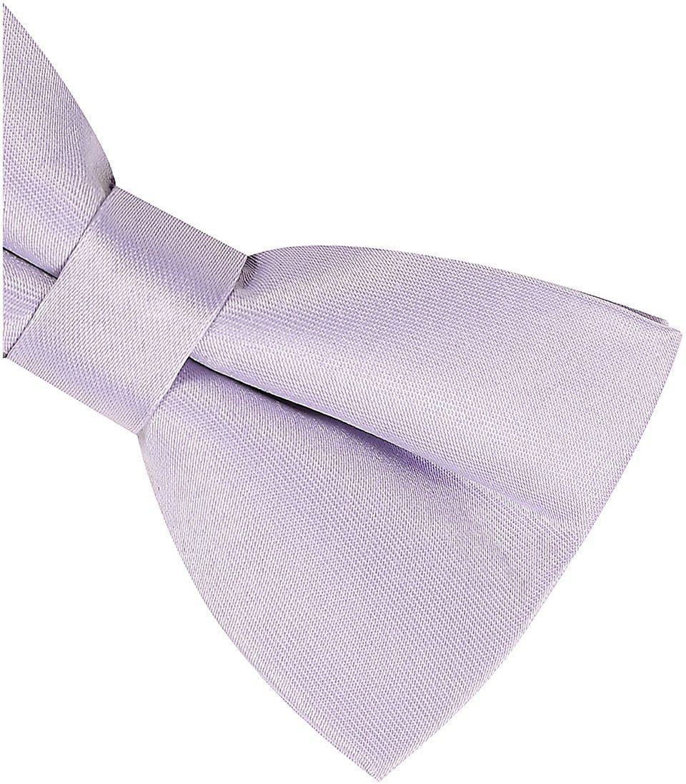 Plain lilac satin classic mens  bow tie & pocket square set 