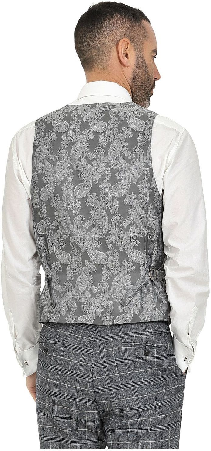 Jenson Samuel Oxford Grey Check Waistcoat