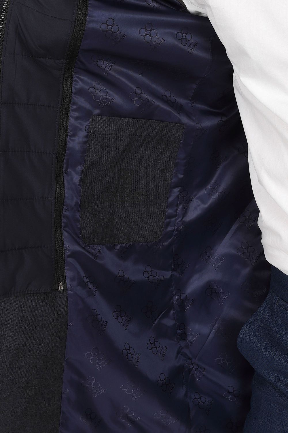 Cavani Brando Navy Mac Coat Overcoat 