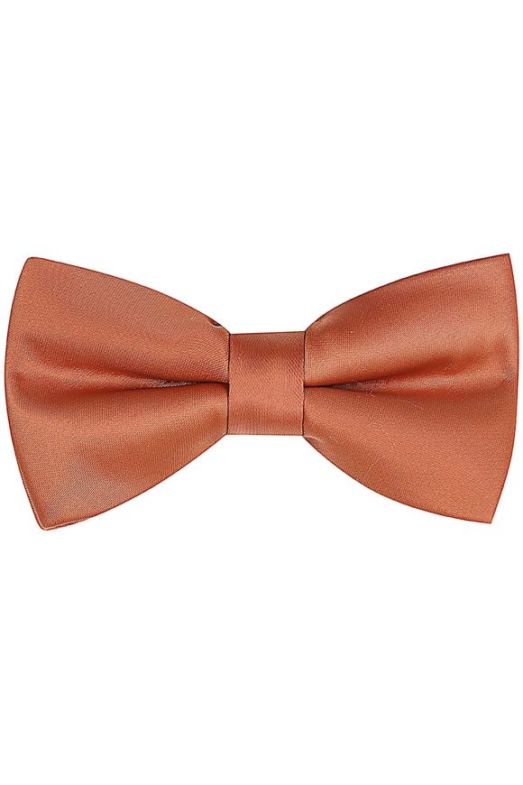 Plain copper satin classic mens bow tie