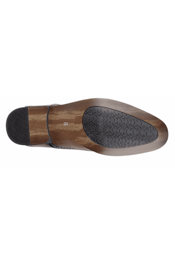 Goor Black leather oxford brogue shoe 